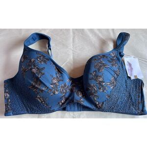 Jessica Simpson 42C‎ Bra Blue Floral Print T Shirt Underwire NWT